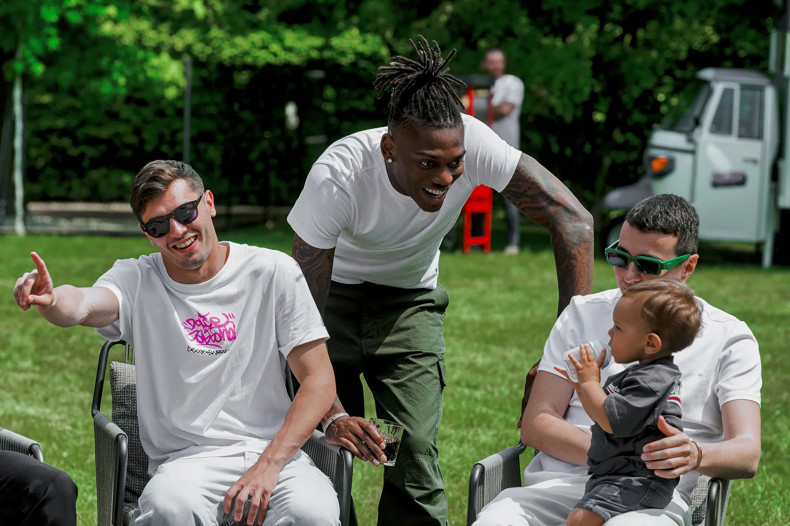 Joueurs du Milan AC avec leurs familles et leurs enfants