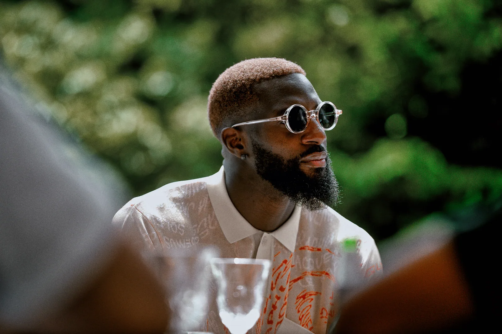 Portrait d'un joueur du Milan AC lors du repas de fin de saison