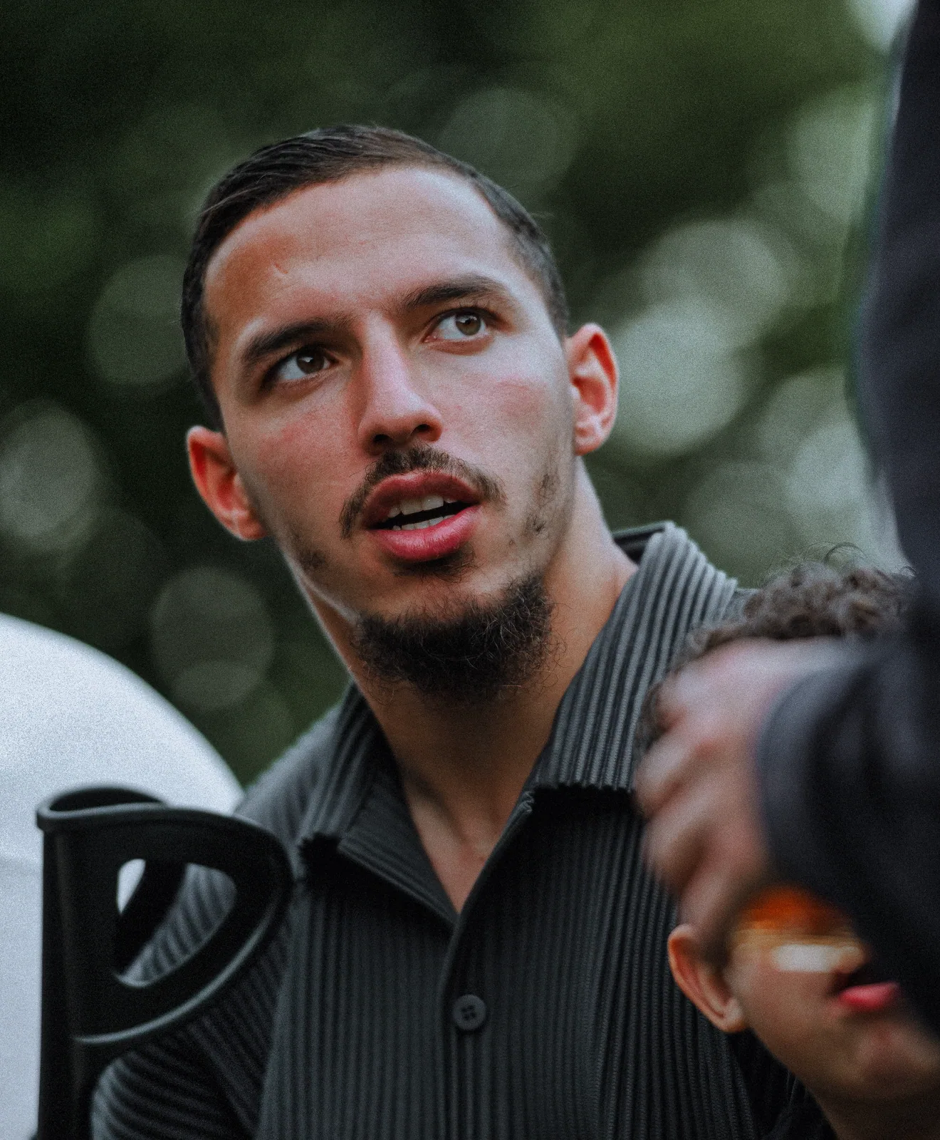 Portrait d'un joueur du Milan AC lors du repas de fin de saison