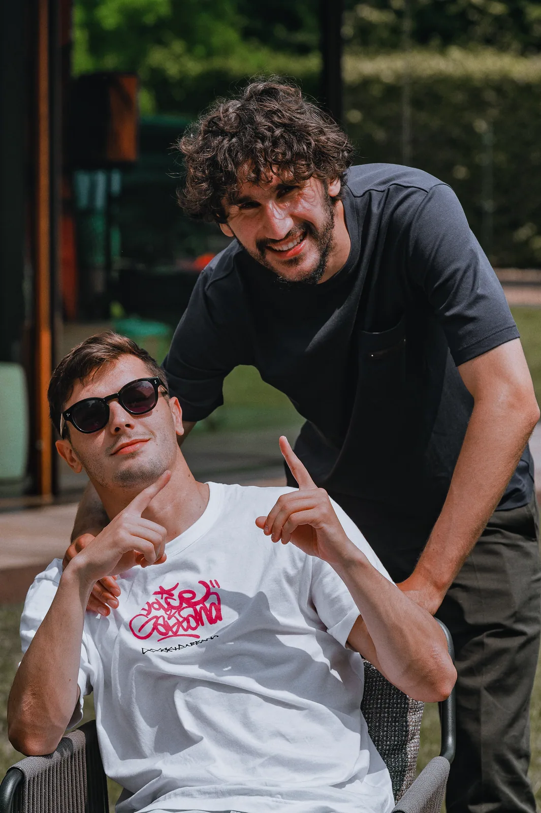 Portrait d'un joueur du Milan AC lors du repas de fin de saison