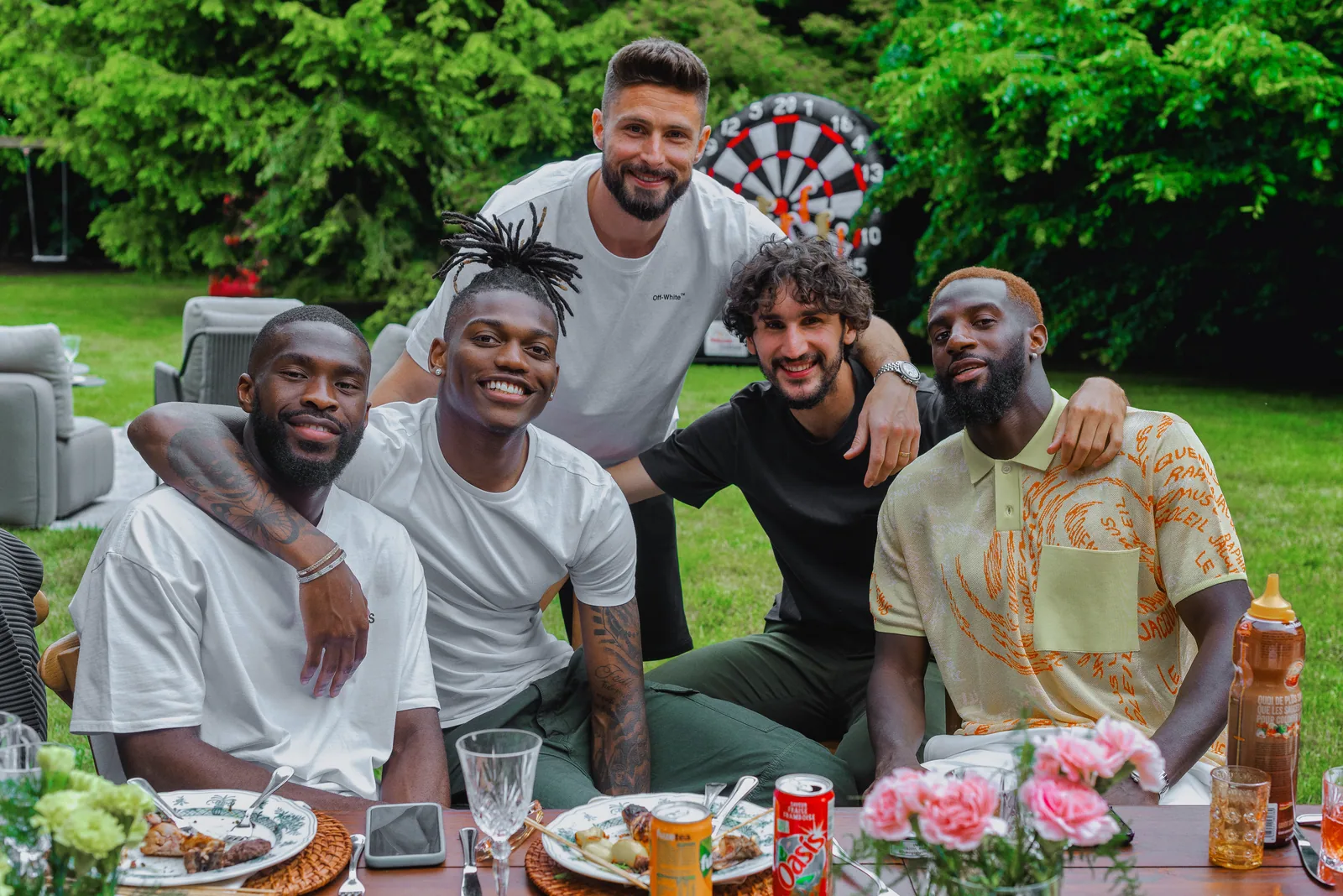 Repas de fin de saison du Milan AC, joueurs réunis