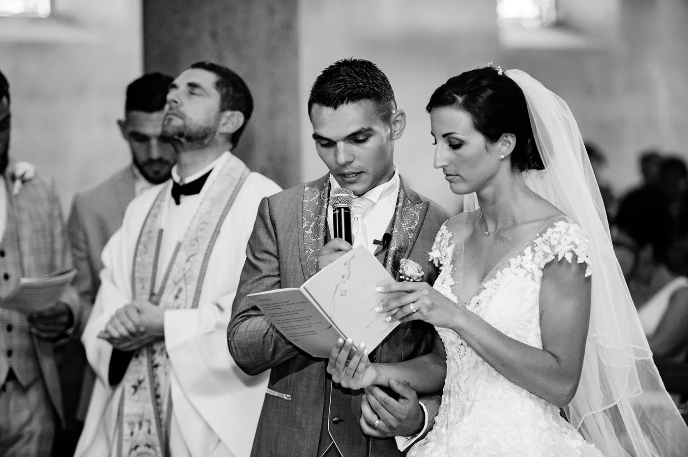 Cérémonie religieuse de Stéphanie et Roman à l'église