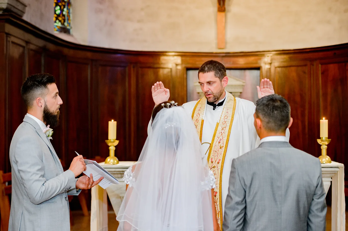 Cérémonie religieuse de Stéphanie et Roman à l'église