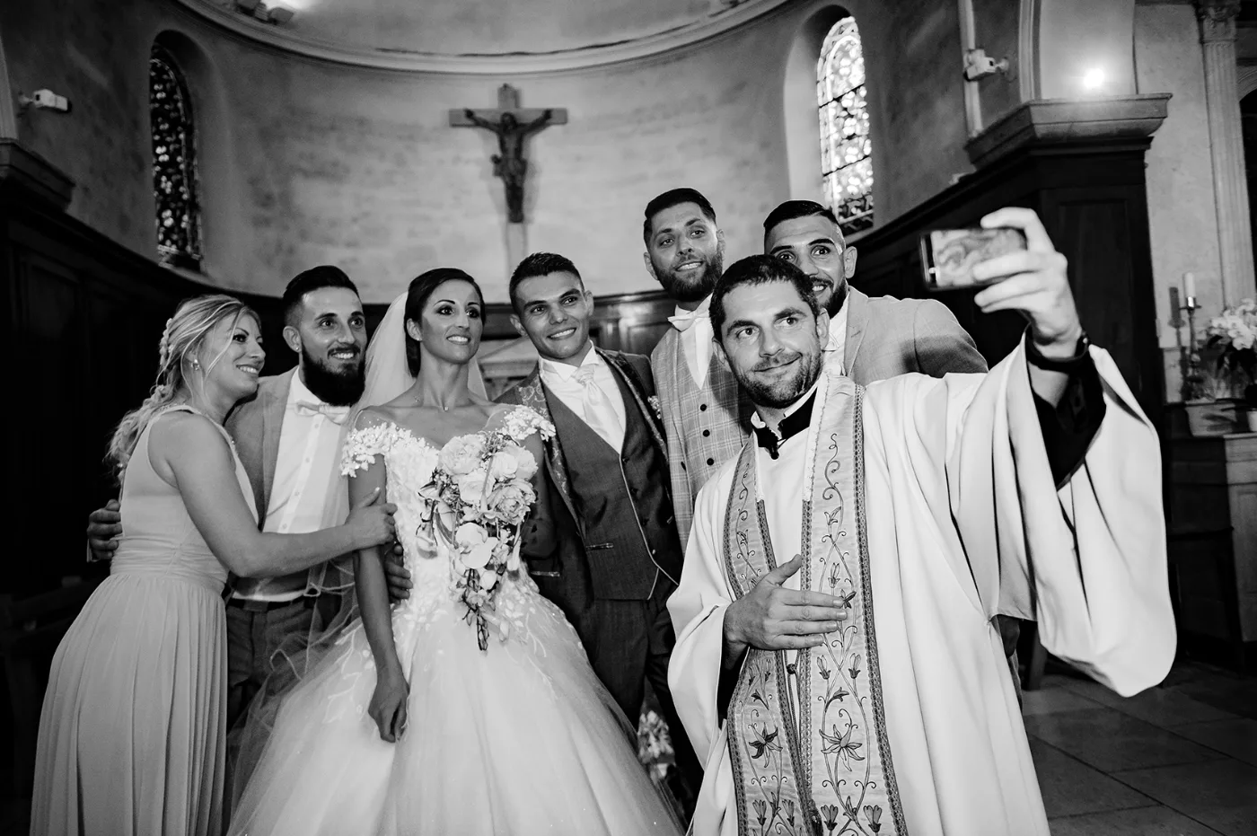 Cérémonie religieuse de Stéphanie et Roman à l'église