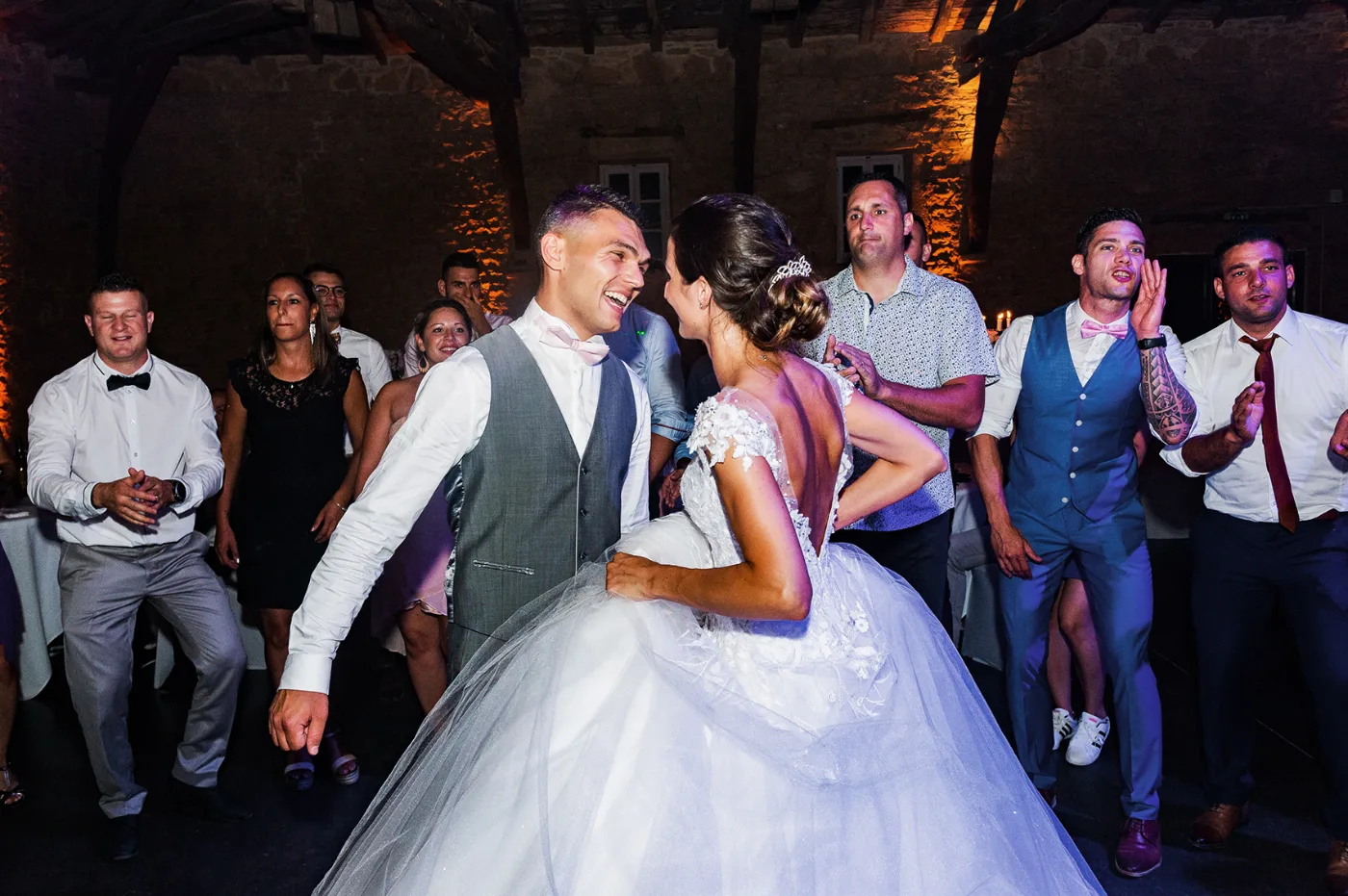 Soirée du mariage de Stéphanie et Roman, danse et feu d'artifice