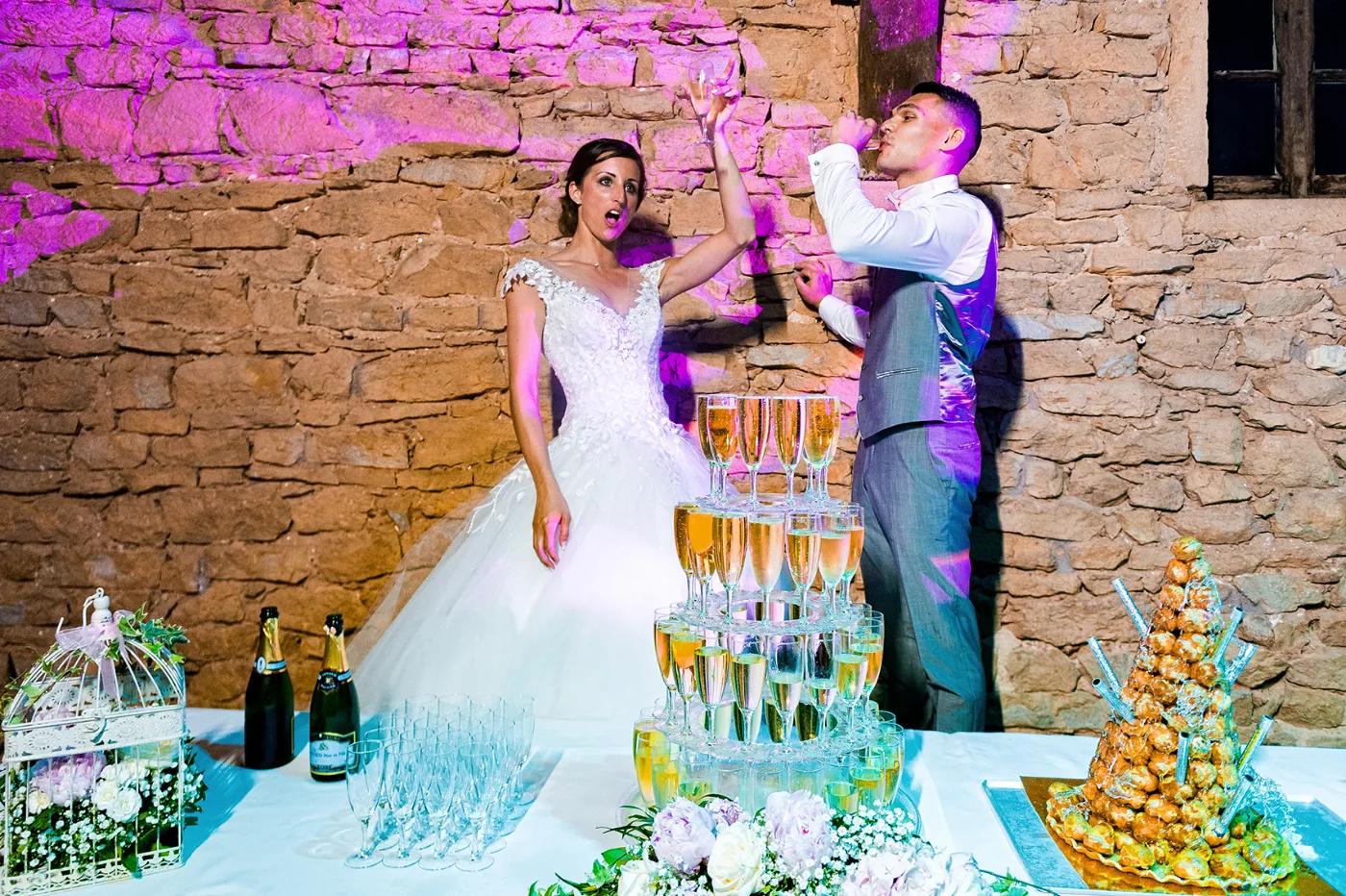 Soirée du mariage de Stéphanie et Roman, danse et feu d'artifice