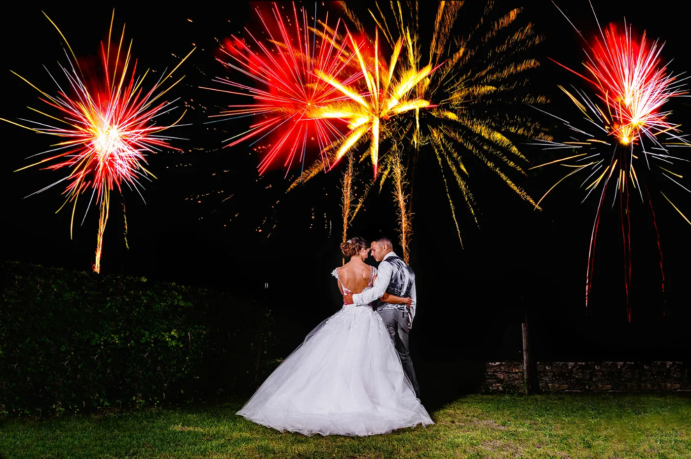 Soirée du mariage de Stéphanie et Roman, danse et feu d'artifice