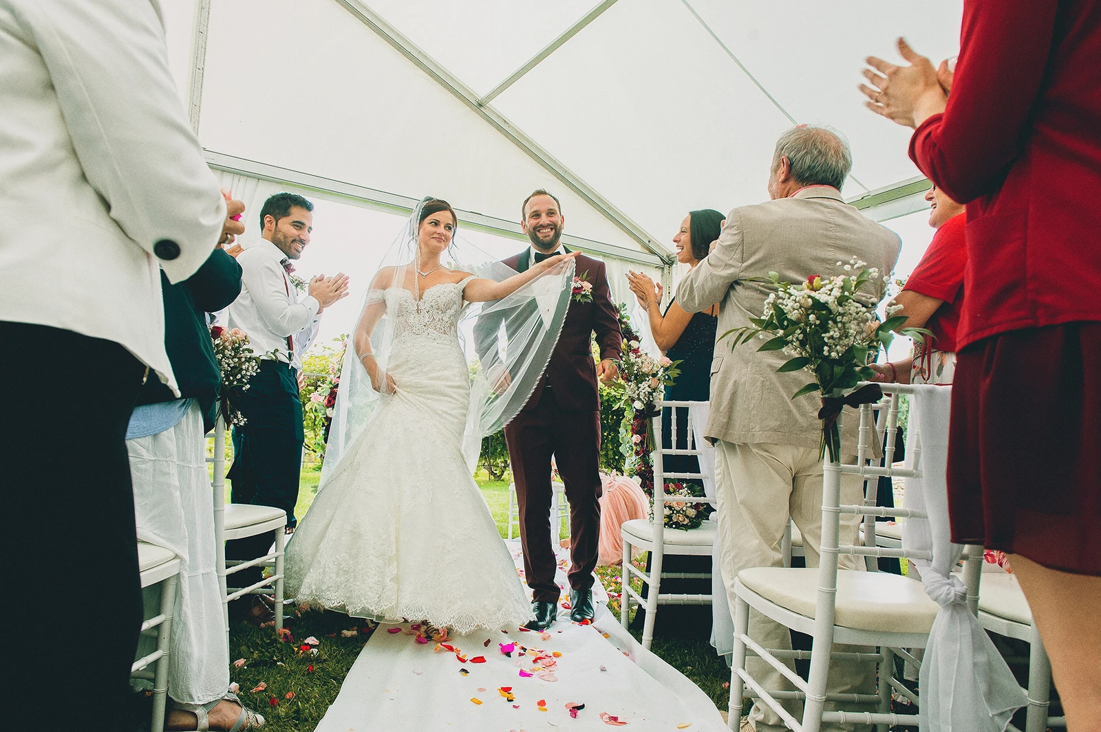 Château de Chasselas : séance couple des mariés