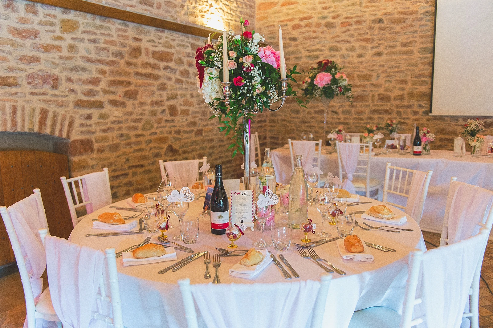 Château de Chasselas : dîner de mariage